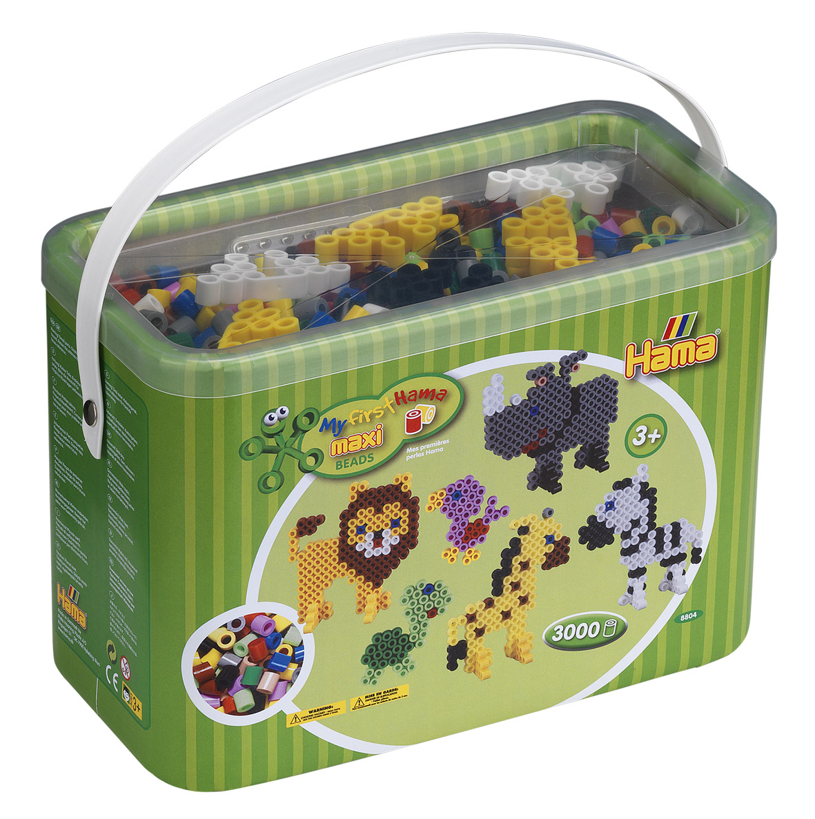 Maxi beads and pegboards in bucket
