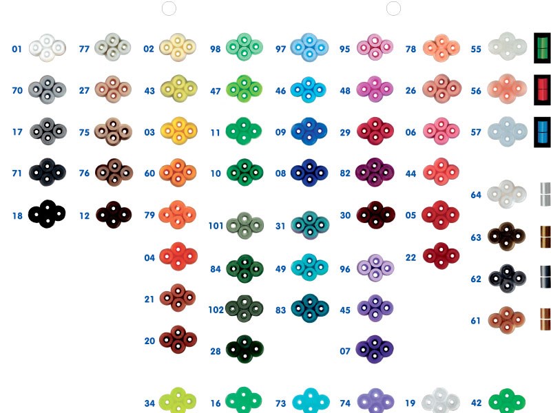 Perles à repasser, couleurs classiques, dim. 5x5 mm, diamètre