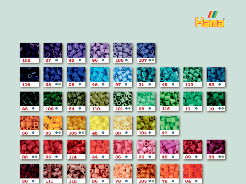Carta de colores en orden cromático